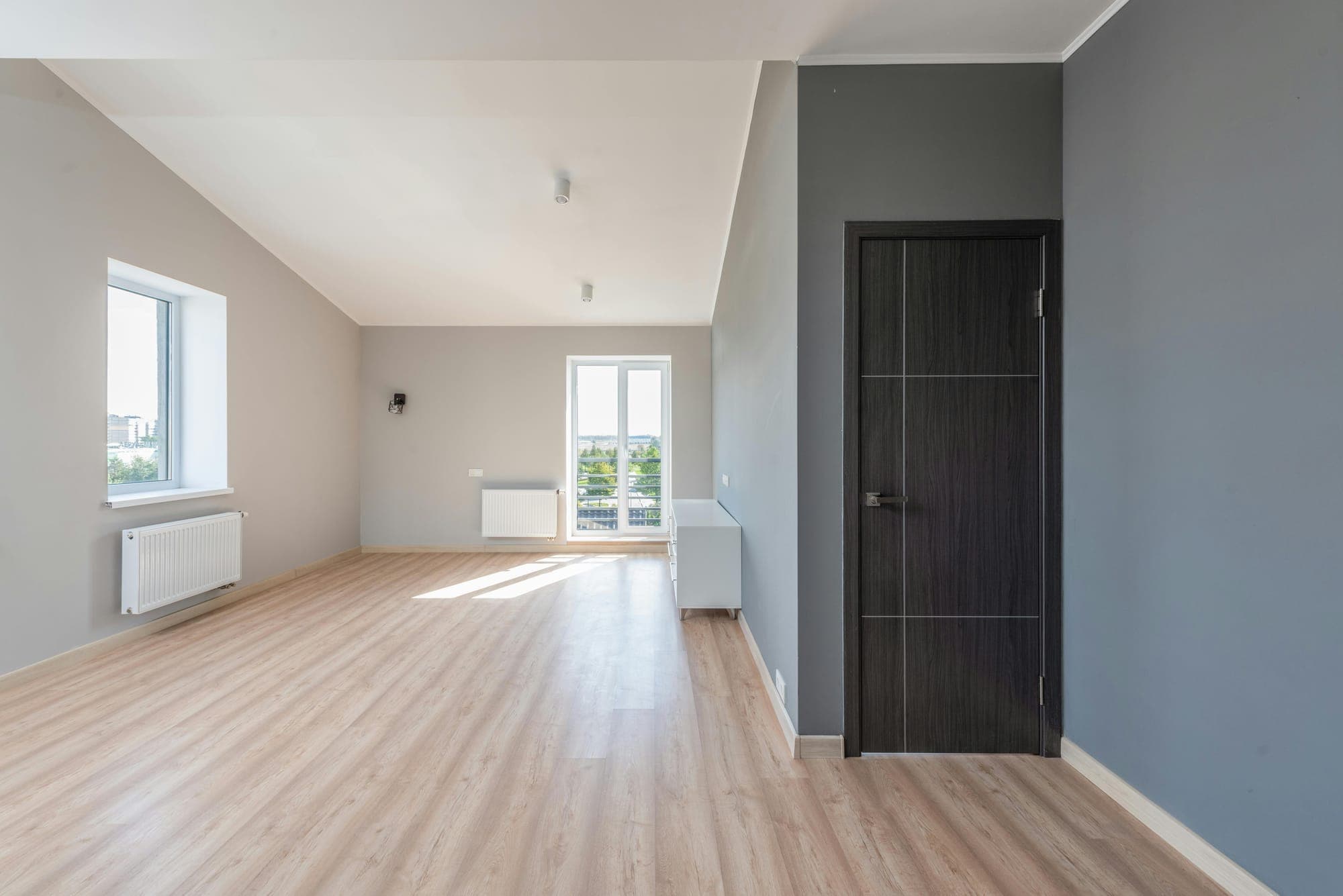 Freshly painted interior room