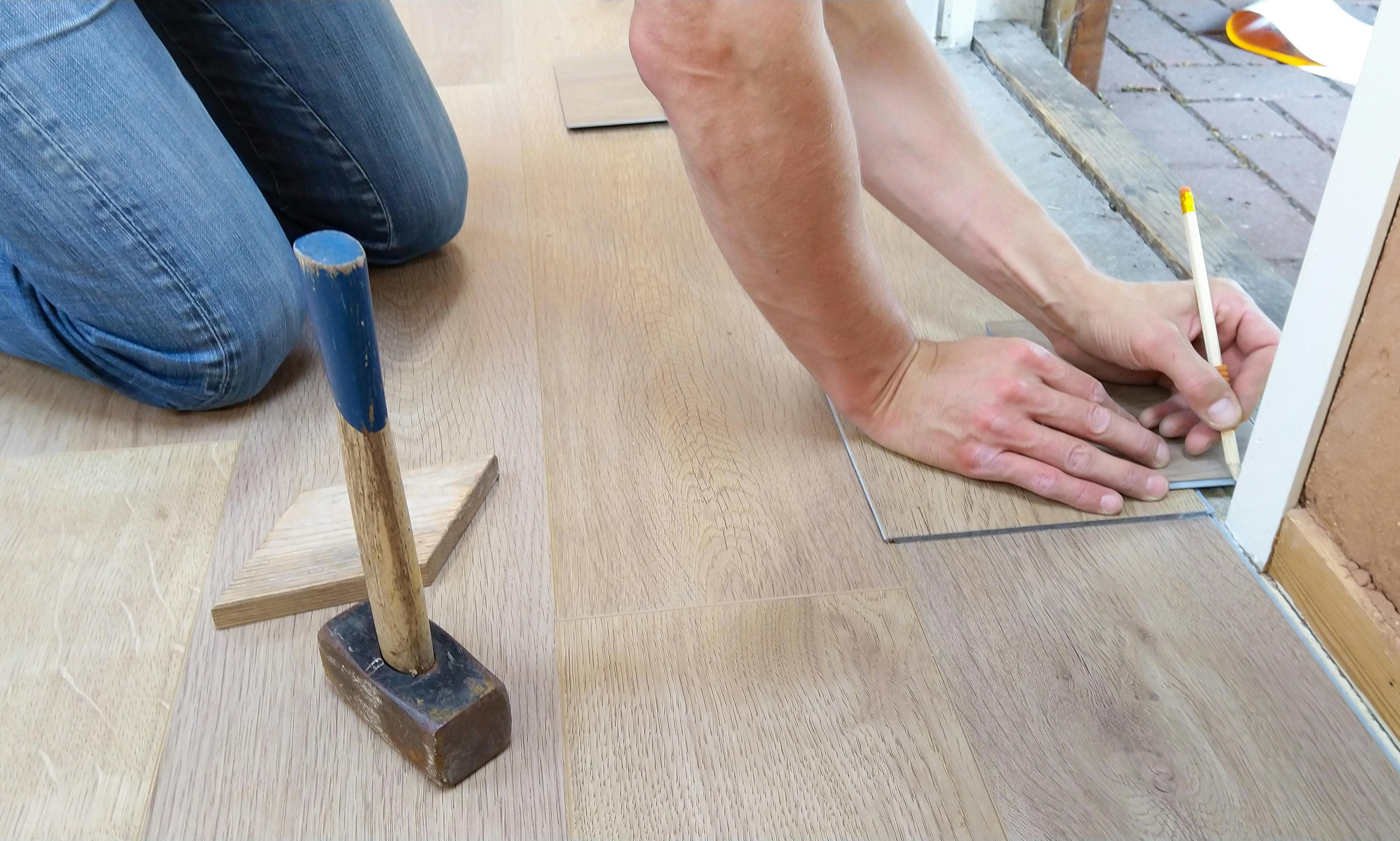 Professional flooring installation in a Baltimore home by Elite Finishes